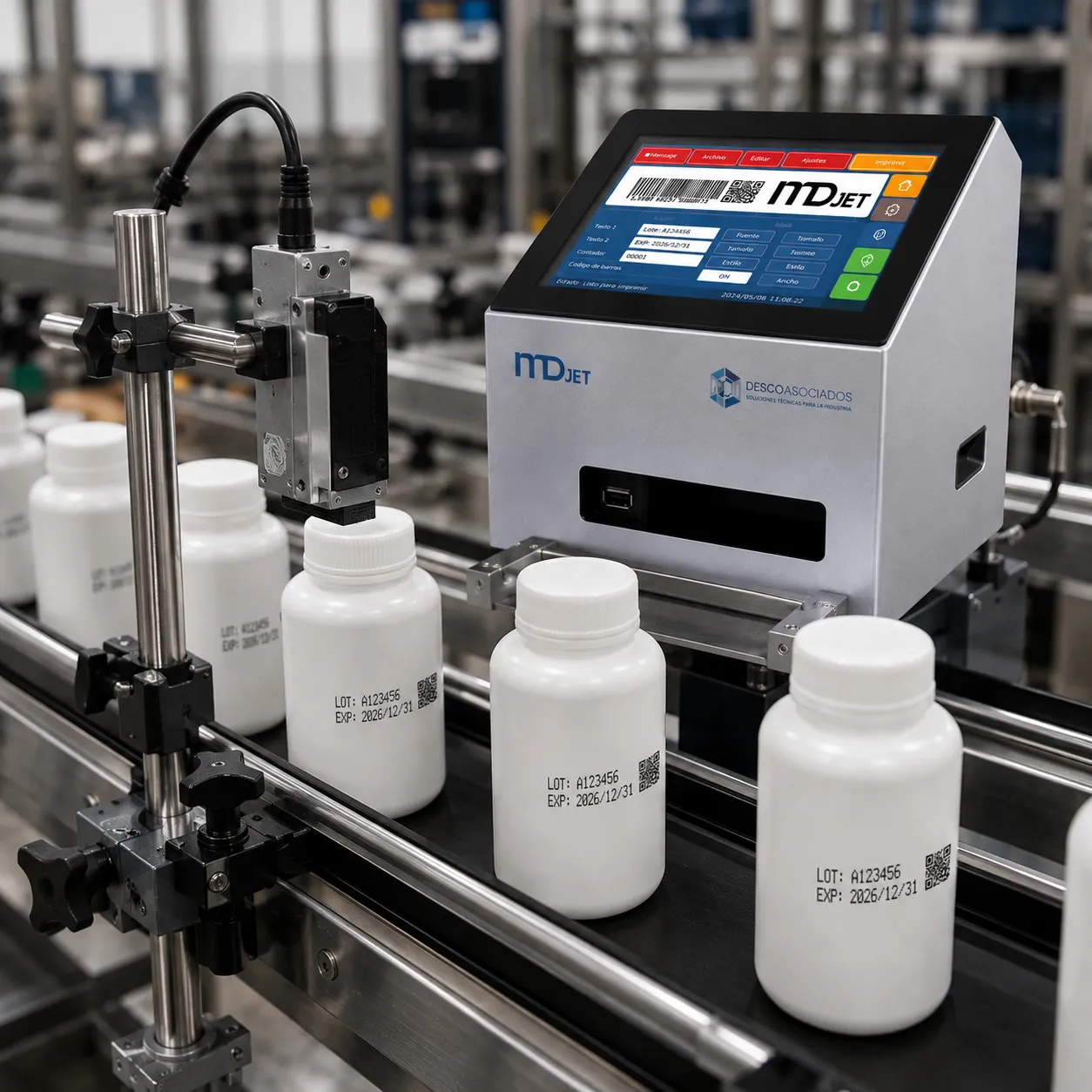 MDJET ID-120 Impresora inkjet semiautomática