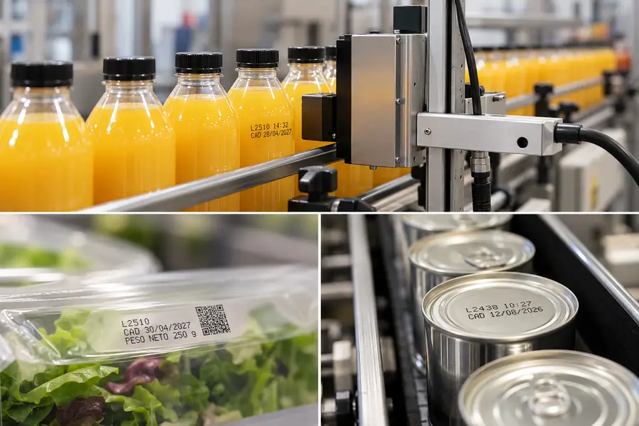 Marcaje y codificación industrial para alimentación y bebidas