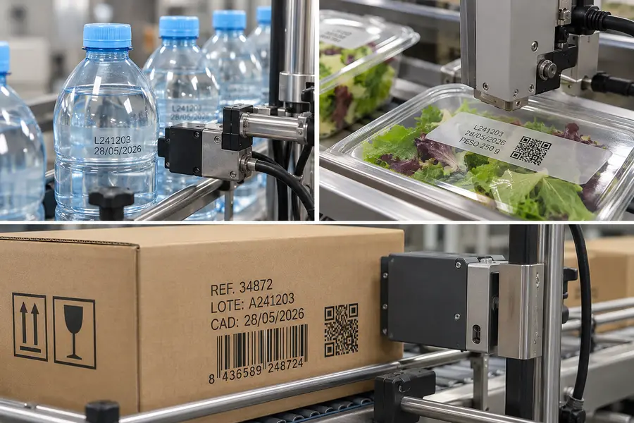 Marcaje y codificación industrial para alimentación y bebidas